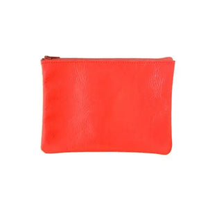 Medium Zip Pouch  - Fluoro Red