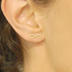 Mini Infinity 14K Stud Earrings