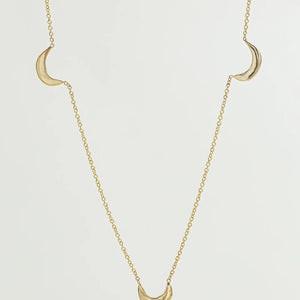 10k Triple Luna Necklace