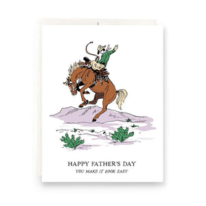 Bucking Broncos Father's Day Card
