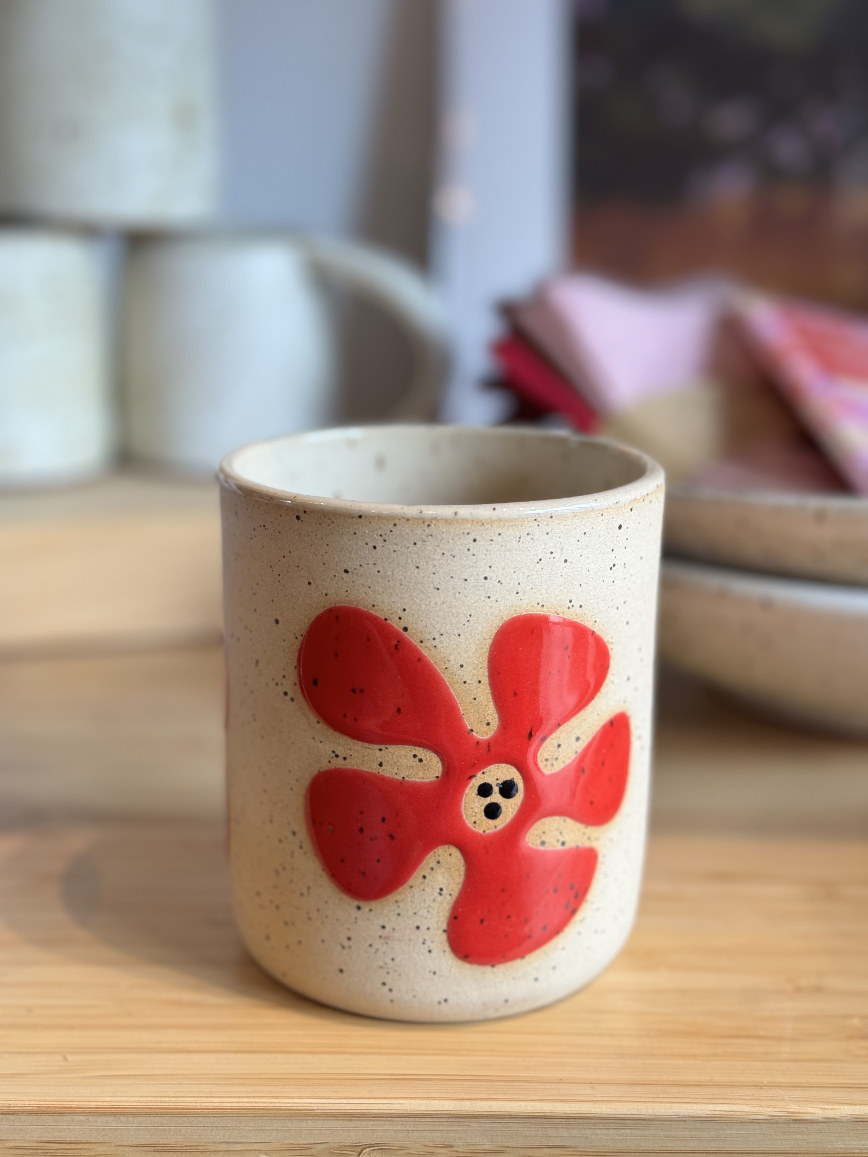 Dancing Flower Tumbler - Red