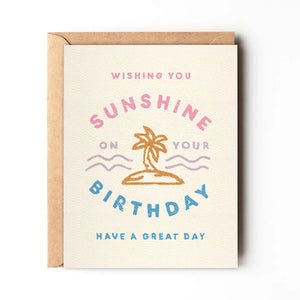 Wishing You Sunshine Birthday Card