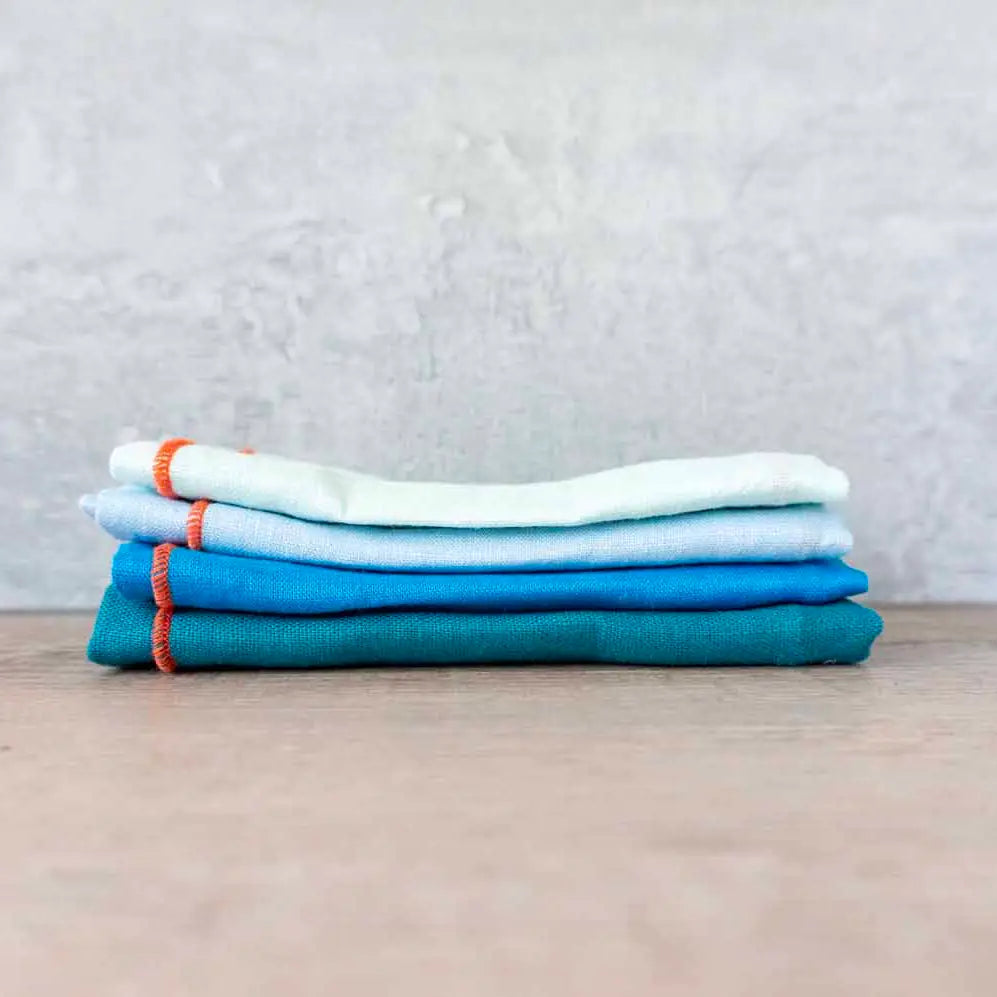 100% Linen Dinner Napkins - Blue Moon