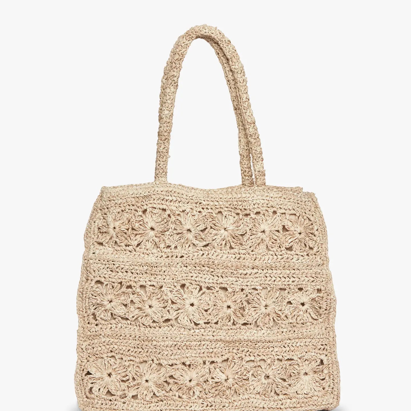 Amina Knitted Raffia Tote