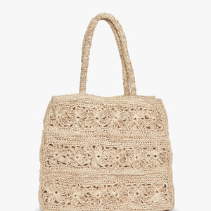 Amina Knitted Raffia Tote