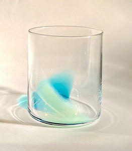 Handblown Splash Cups - Aqua + Mint