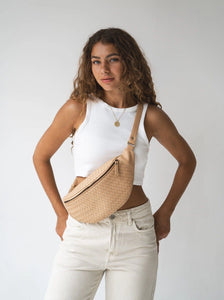 Woven Atlas Crossbody Bag - Sand