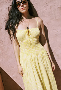 Barbara Sun Gingham Cotton Dress