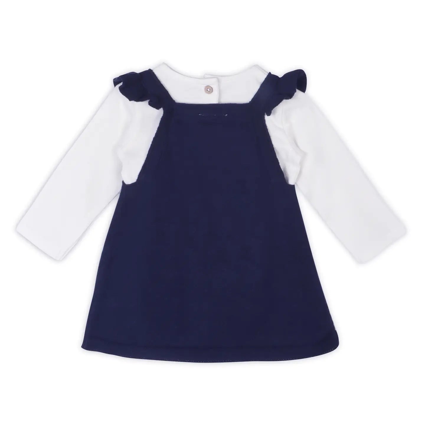 Bird Ruffle Baby Girl Organic Cotton Tunic Dress & Bodysuit