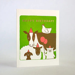 Birthday Farm Animals Card