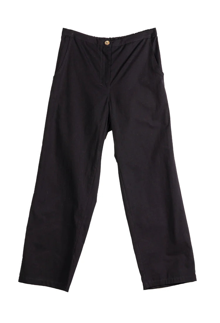 Pietro Black Cotton Pant