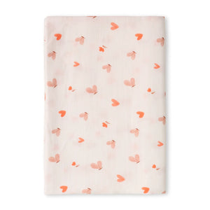 Organic Muslin Baby Butterfly Heart Swaddle Blanket