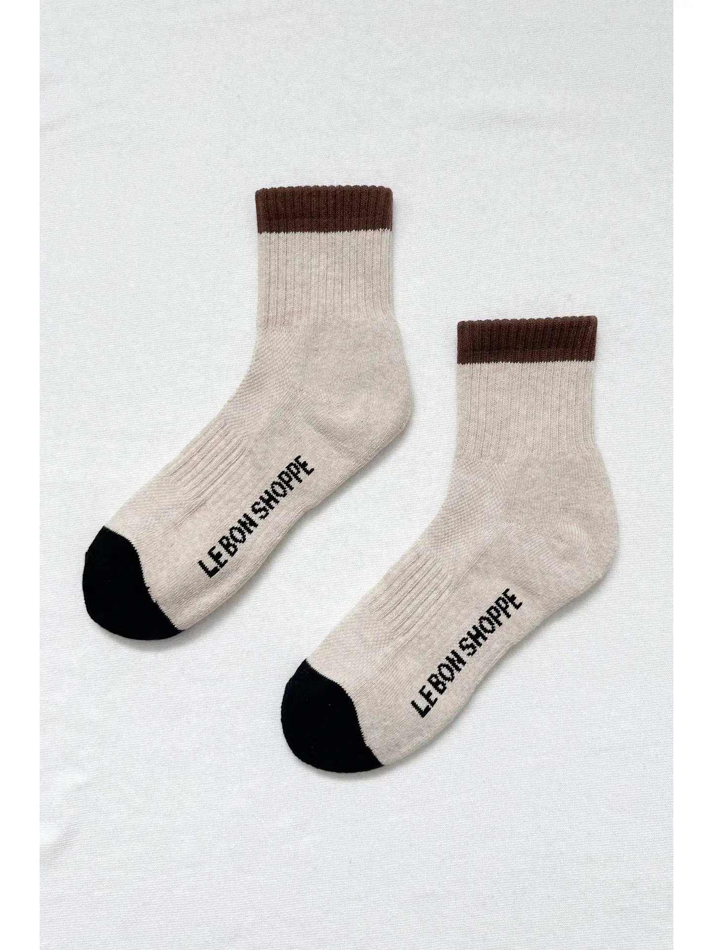 Color Block Girlfriend Socks - Black Coffee