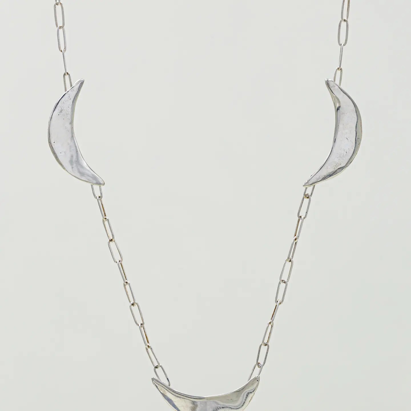 Crescent Phases Sterling Necklace