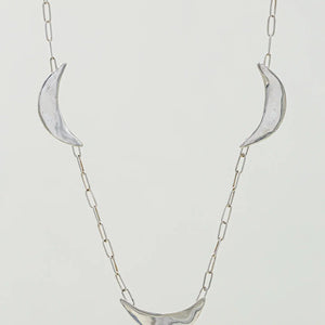 Crescent Phases Sterling Necklace