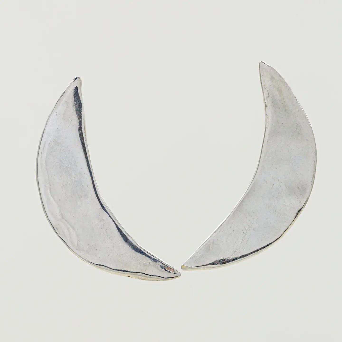 Sterling Crescent Studs - Small