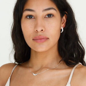 Sterling Crescent Studs - Small