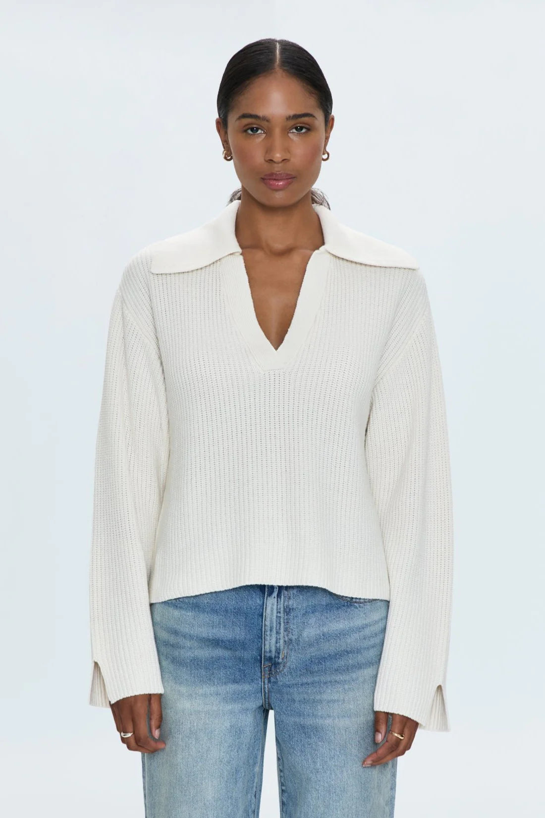 Darcy Big Collar Sweater - Shell