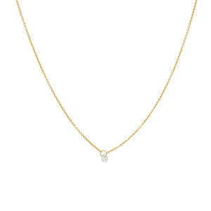 Diamond Briolette 14k Necklace