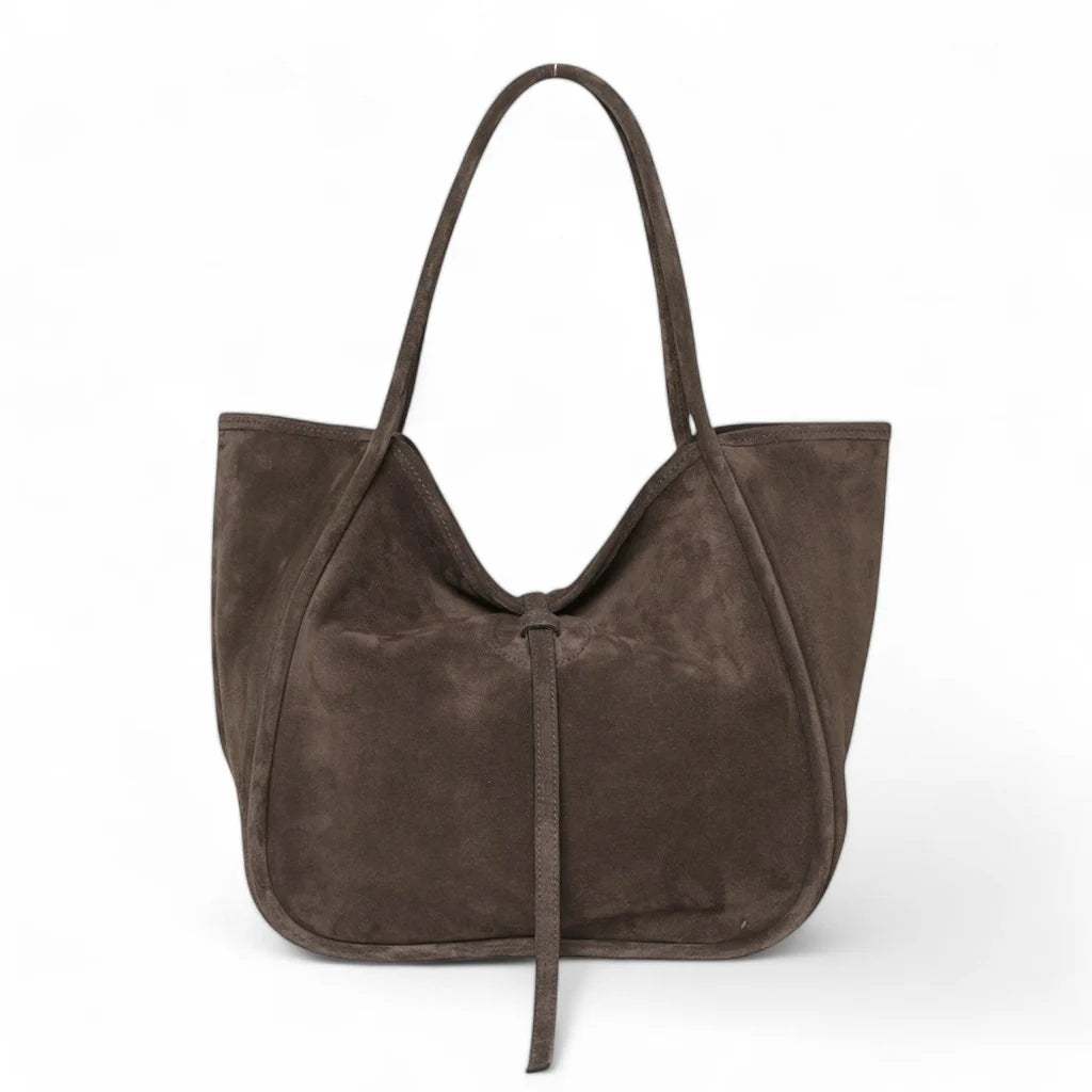 Ellis Hobo Tote - Ganache Italian Suede Leather