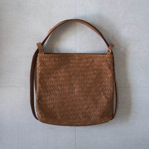 Evra Woven Tote Bag - Light Saddle