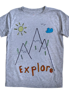 Explore Tri-blend Youth Tee - Grey