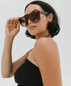 Britt Shield Sunglasses - Amber