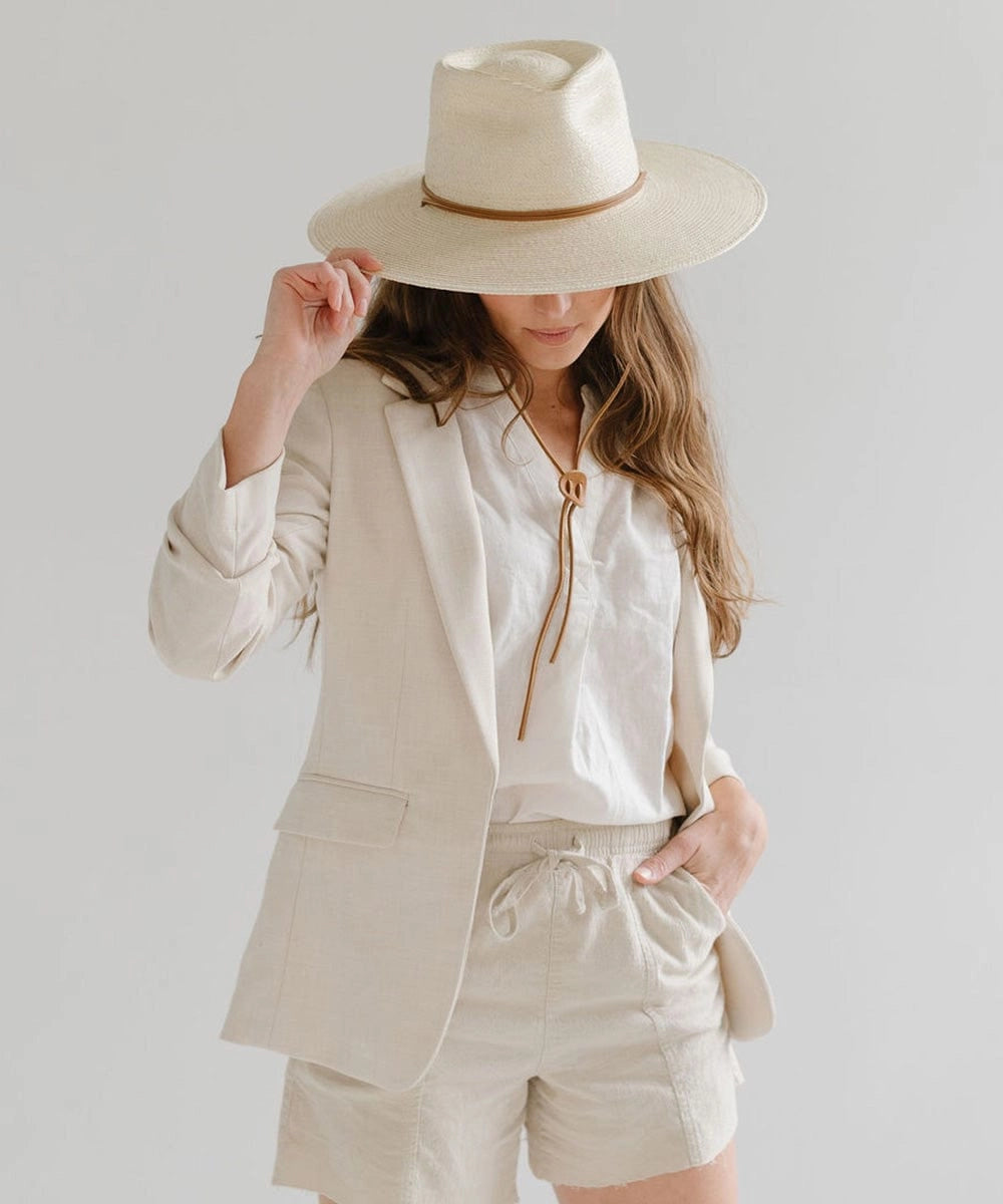River Guatemalan Palm Hat - Ivory