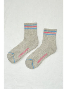 Girlfriend Socks - Bright Grey