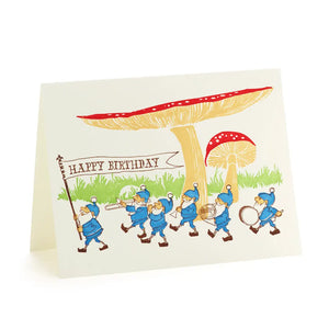Gnomes Parade Birthday Card