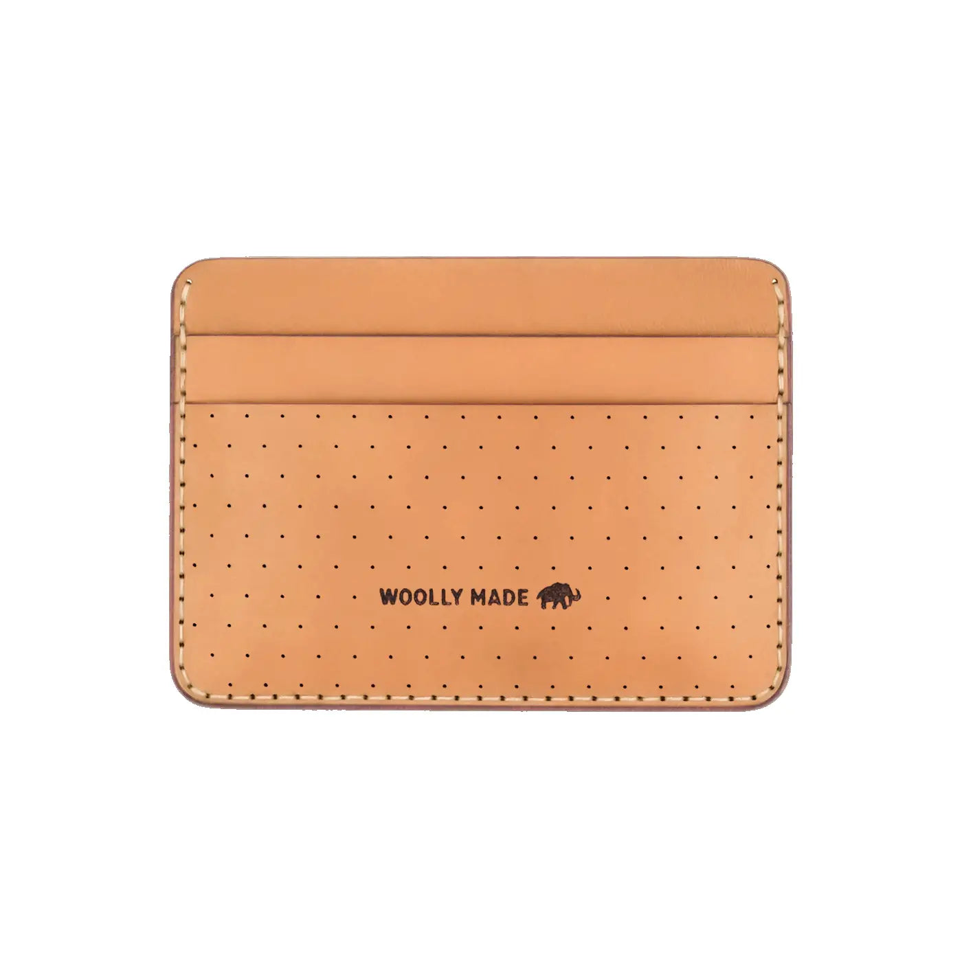 Half Wallet - Perforated Tan