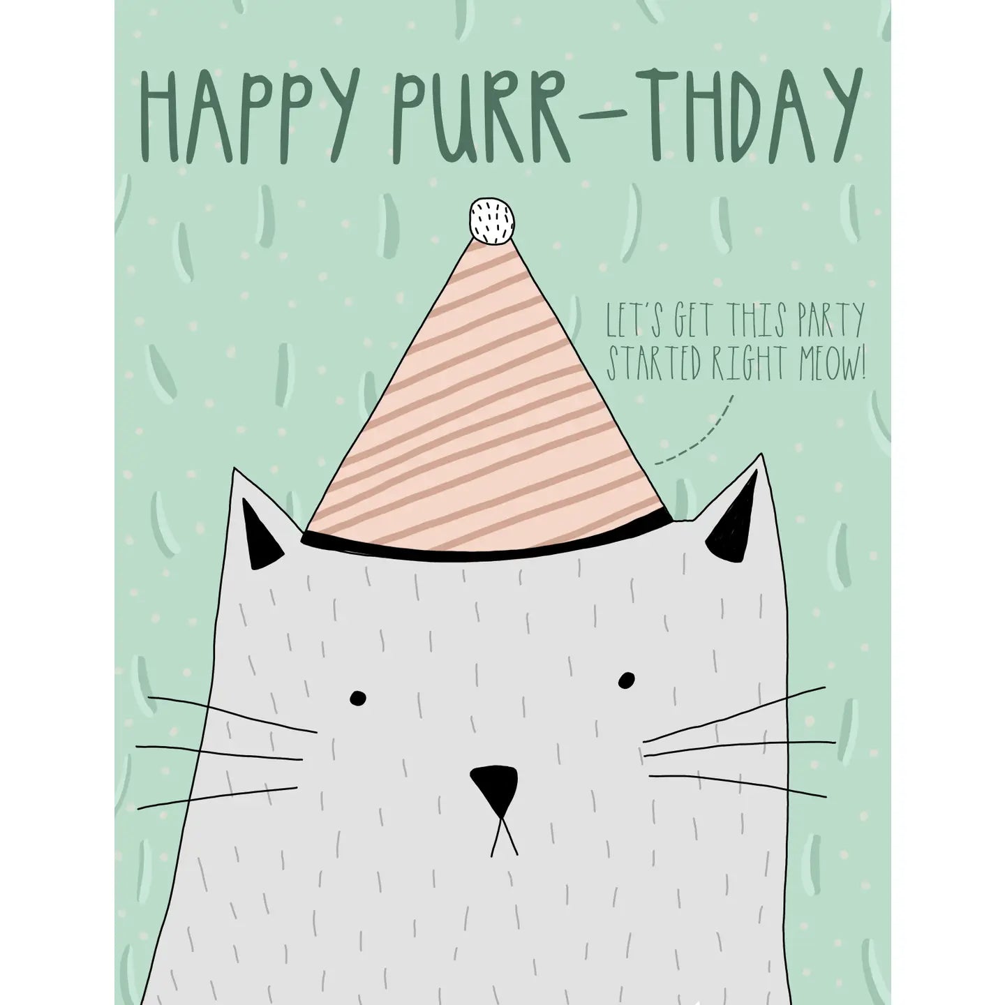 Happy Purr-thday Greeting Card