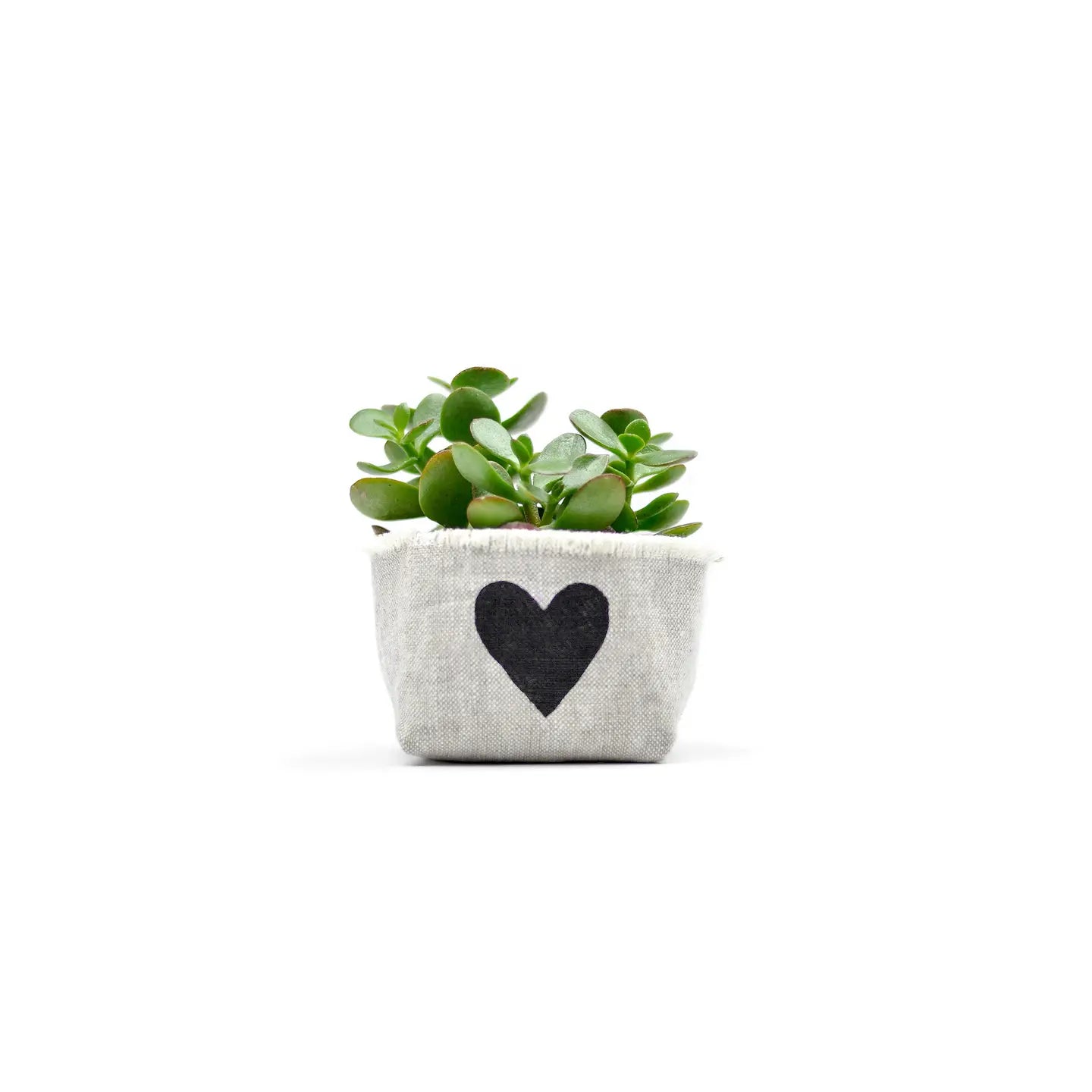 Heart Blockprint Planter - Black