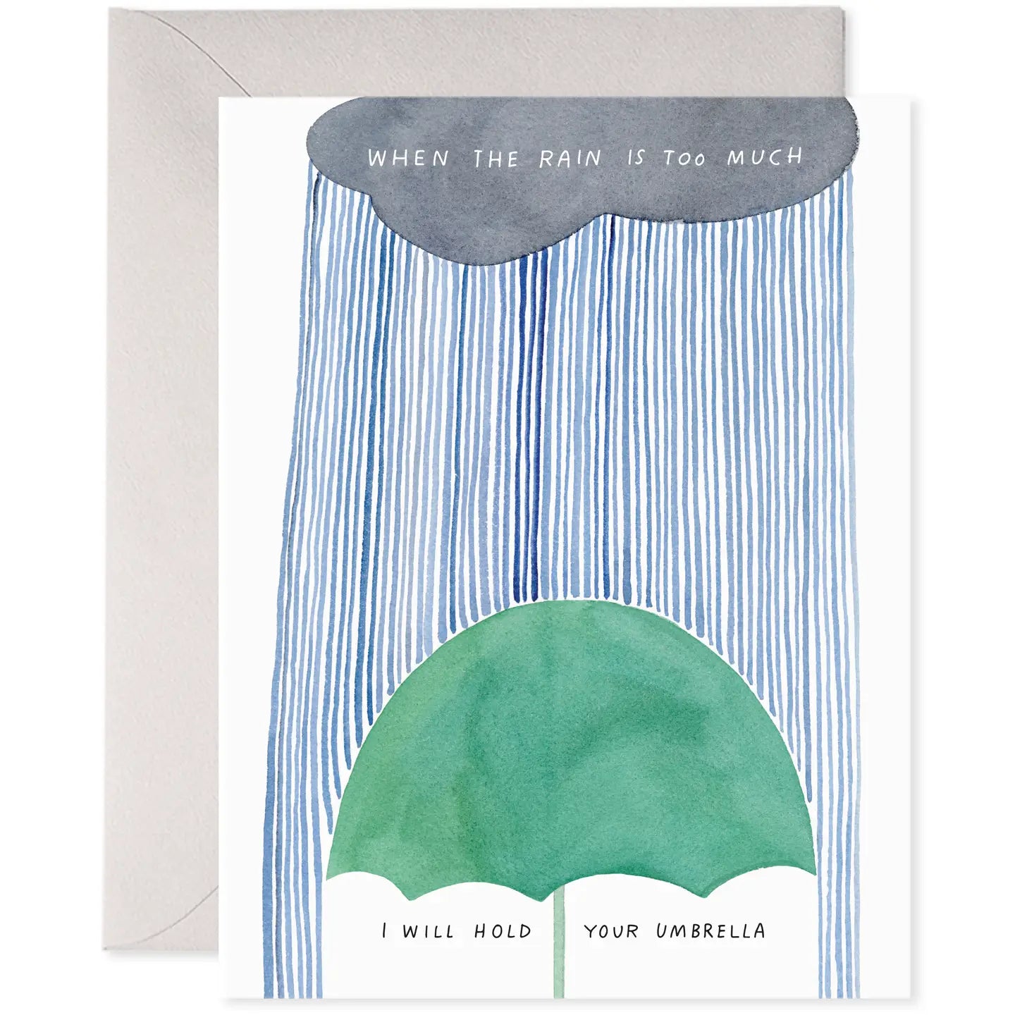 Hold Your Umbrella Condolence Card