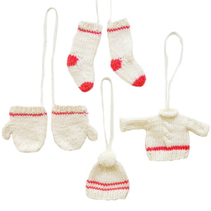 Holiday Ornaments Little Knits Set - 4 Pieces