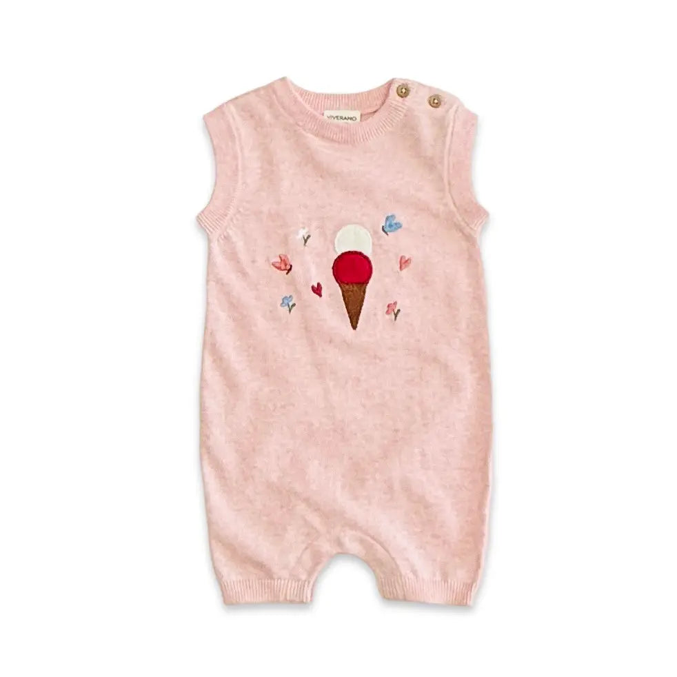 Ice Cream Knit Organic Cotton Baby Romper