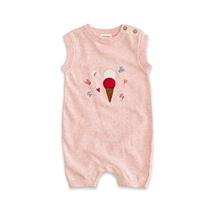 Ice Cream Knit Organic Cotton Baby Romper