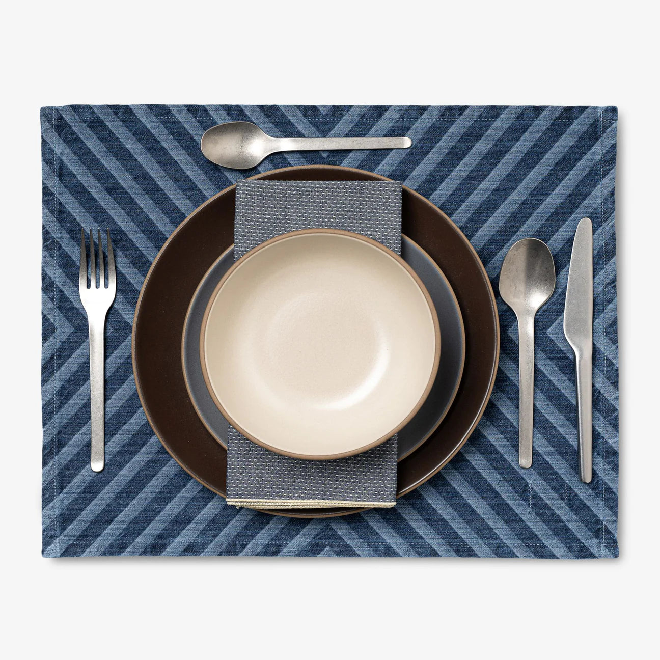 Indigo Denim Placemat - Yosemite Pattern