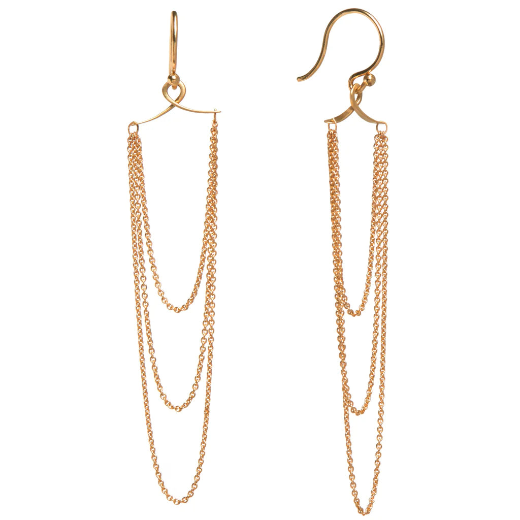 Keyhole Cascade 14K Earrings