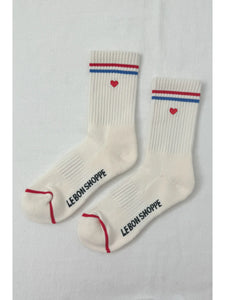 Embroidered Boyfriend Heart Socks