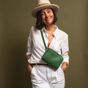 Leather Fanny Pack - Green