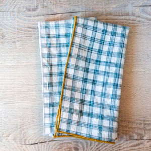 100% Lightweight Indian Cotton - Blue Check