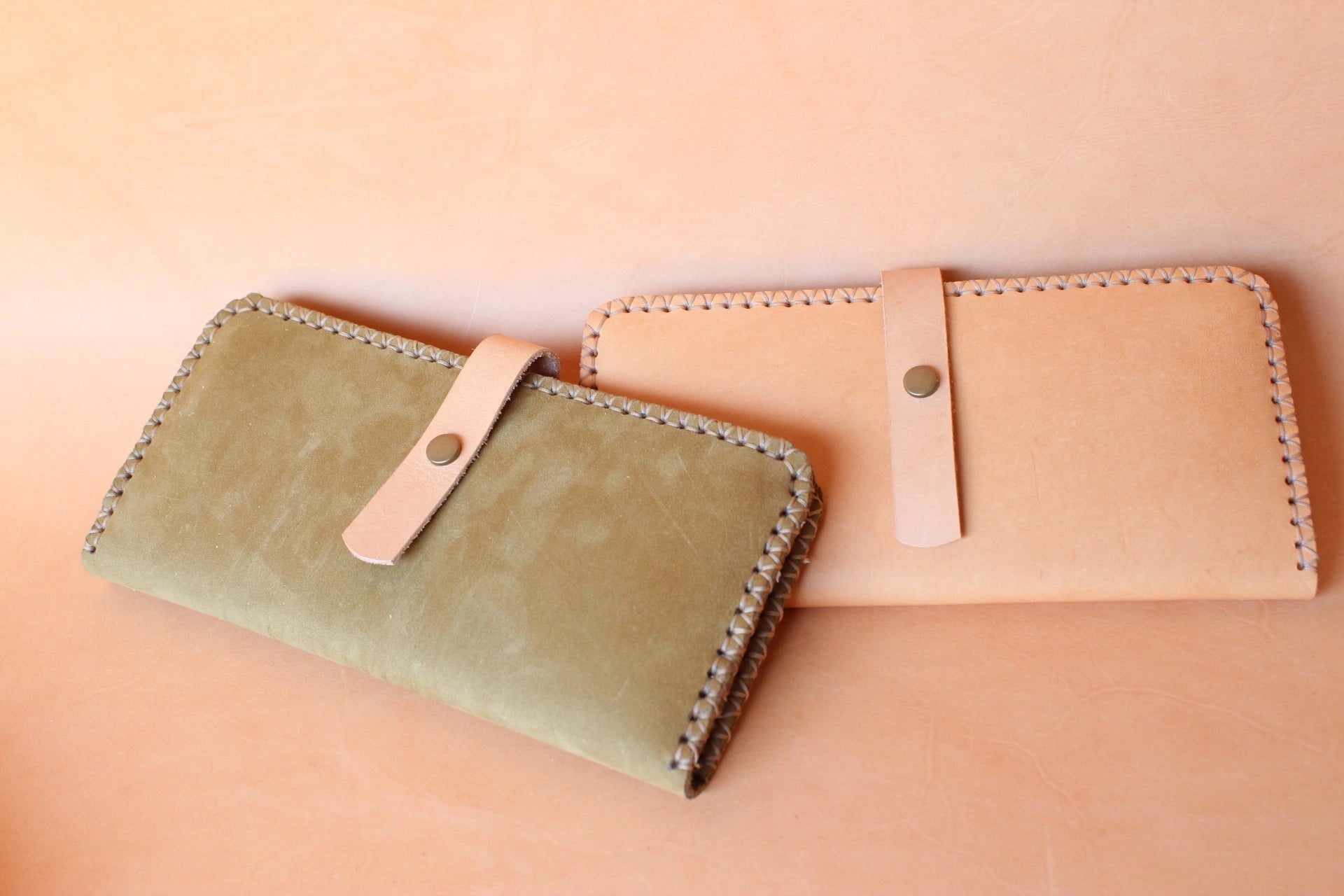 Long Foldable Wallet - Olive