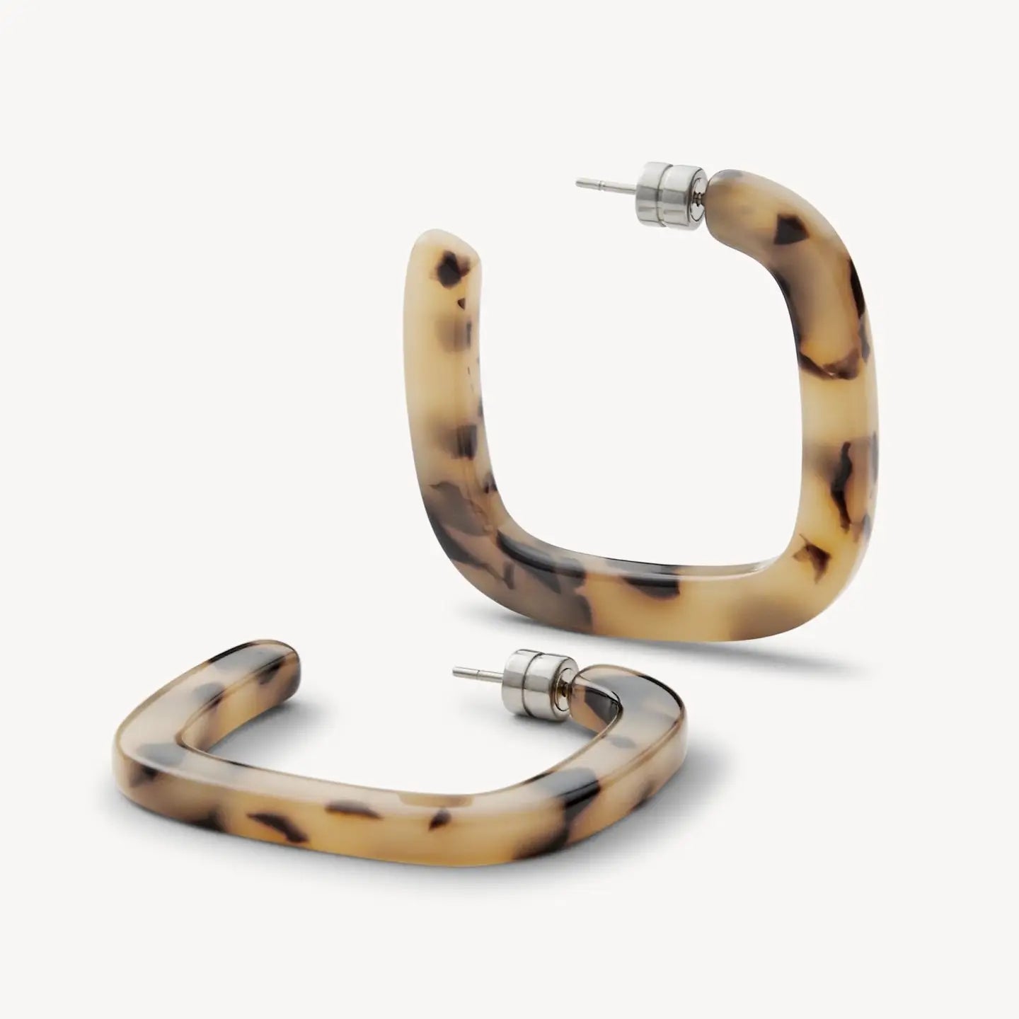 Midi Hoops - Blonde Tortoise