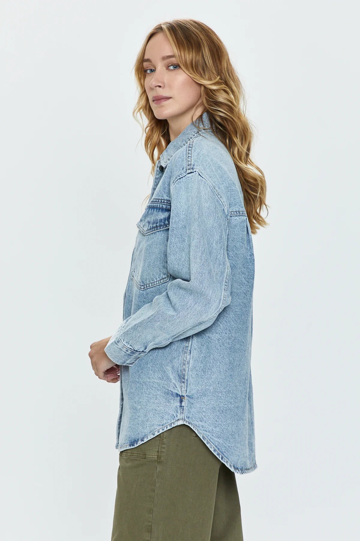 Mandy Oversized Denim Shacket - Paloma