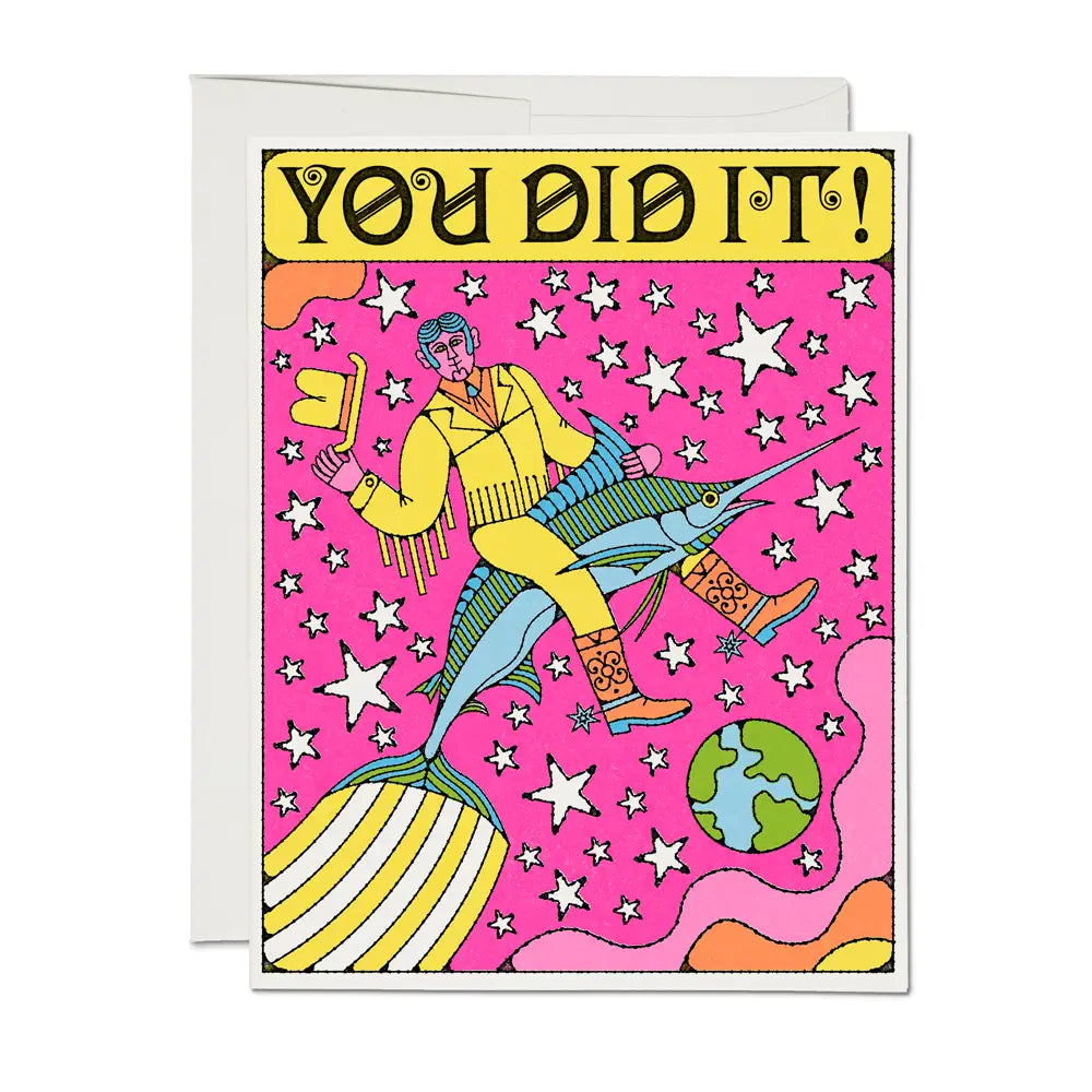 Marlin Rodeo Congratulations Card