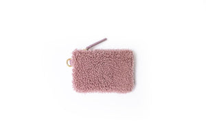 Shearling Coin Pouch - Mauve