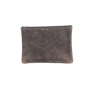 Medium Zip Pouch  - Classic Chocolate