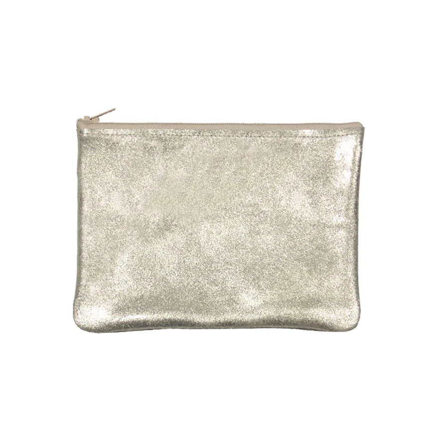 Medium Zip Pouch  - Sparkle Champagne