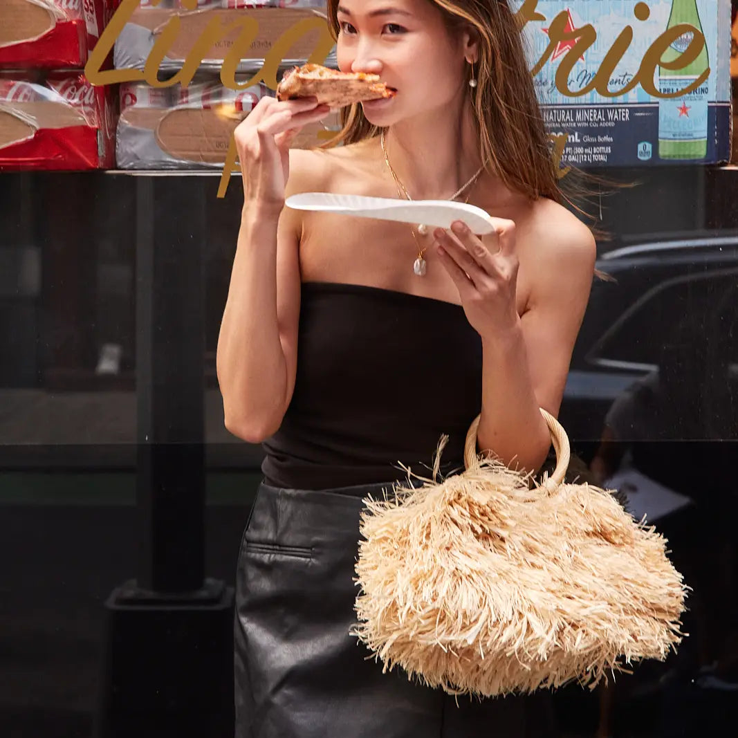 Merida Straw Fringe Tote